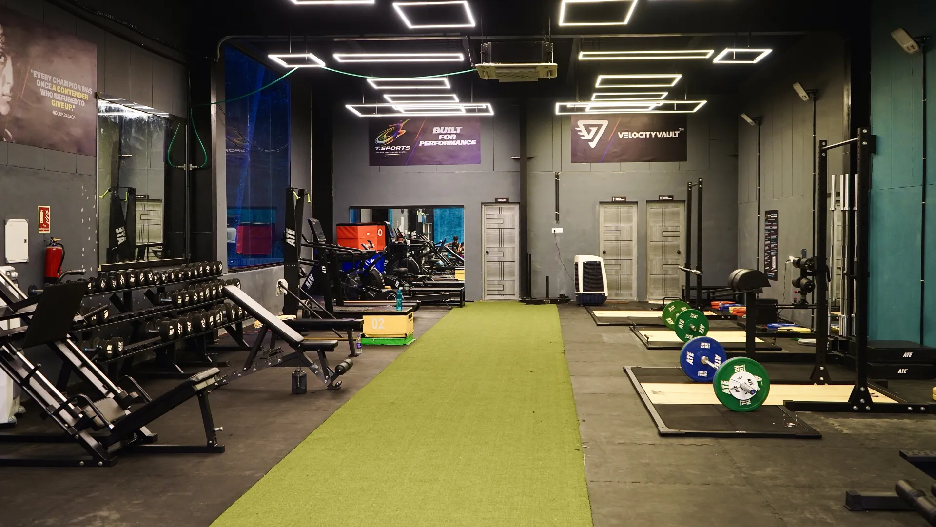 Modern state-of-the-art strength and recovery training gym facility