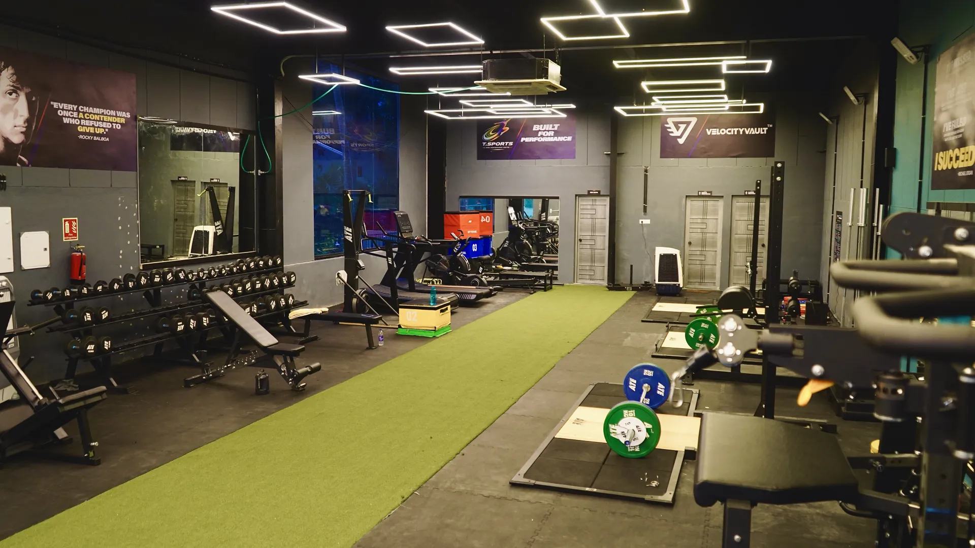 Young athletes training in a state-of-the-art sports facility